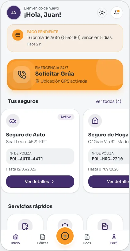 App móvil de UPEXA para clientes finales